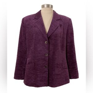 Bianca Nygard Purple Blazer Jacket Women’s Size 16 (Fit is Smaller)